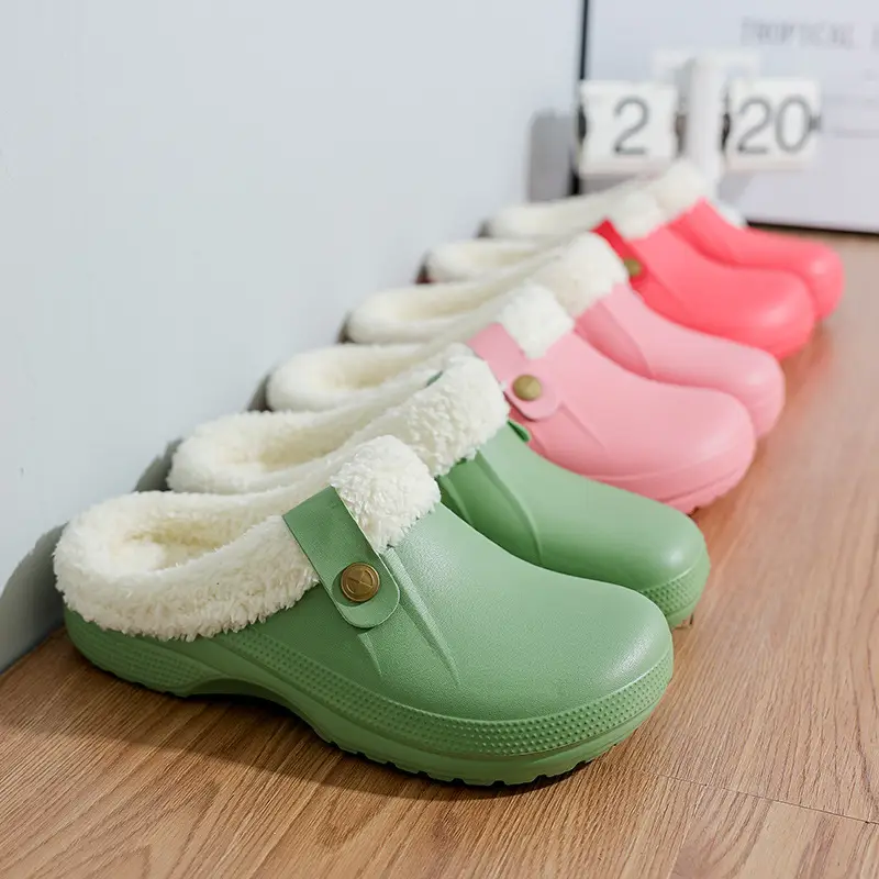 Winter plus size Cross-border fleece-lined New Household Cotton Slippers Women's Couples Baotou Cotton Shoes Men's Warm Mao Mao Shoes