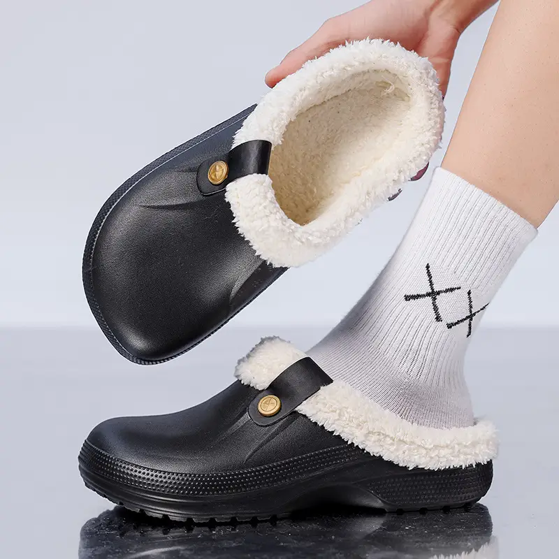 Winter plus size Cross-border fleece-lined New Household Cotton Slippers Women's Couples Baotou Cotton Shoes Men's Warm Mao Mao Shoes