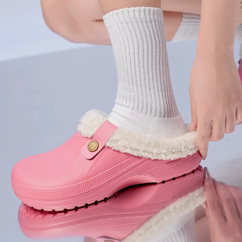 Winter plus size Cross-border fleece-lined New Household Cotton Slippers Women's Couples Baotou Cotton Shoes Men's Warm Mao Mao Shoes