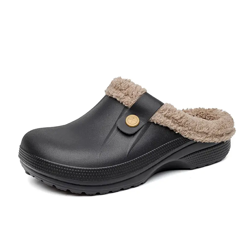 Winter plus size Cross-border fleece-lined New Household Cotton Slippers Women's Couples Baotou Cotton Shoes Men's Warm Mao Mao Shoes