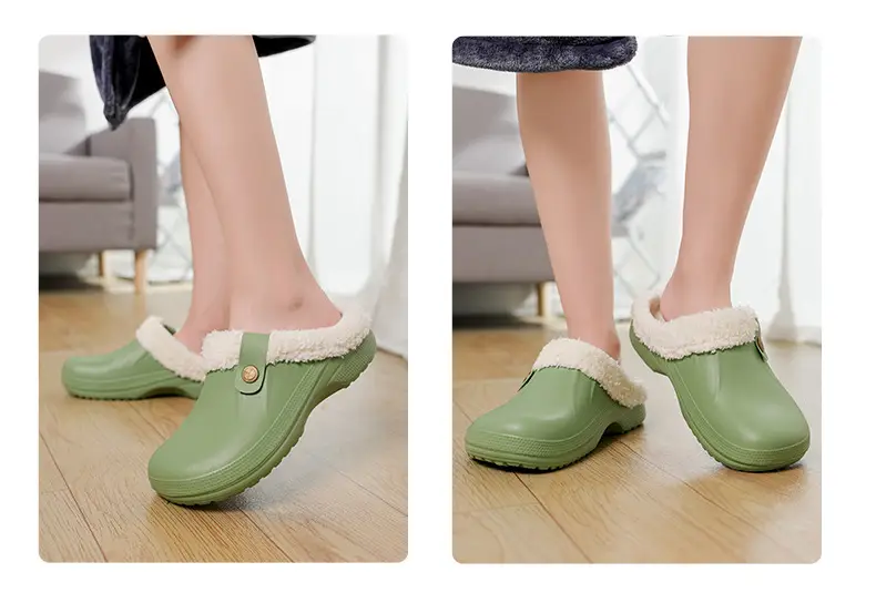 Winter plus size Cross-border fleece-lined New Household Cotton Slippers Women's Couples Baotou Cotton Shoes Men's Warm Mao Mao Shoes — feature 10