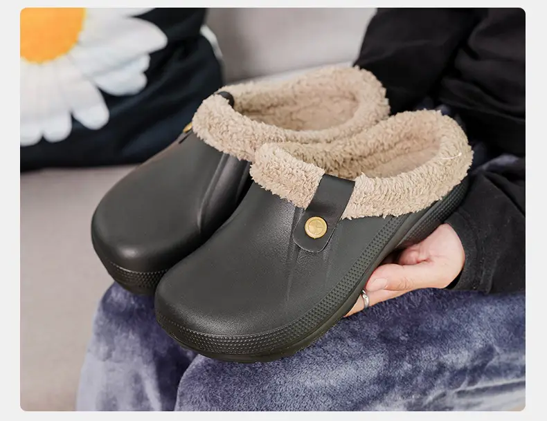 Winter plus size Cross-border fleece-lined New Household Cotton Slippers Women's Couples Baotou Cotton Shoes Men's Warm Mao Mao Shoes — feature 13