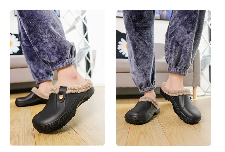 Winter plus size Cross-border fleece-lined New Household Cotton Slippers Women's Couples Baotou Cotton Shoes Men's Warm Mao Mao Shoes — feature 15