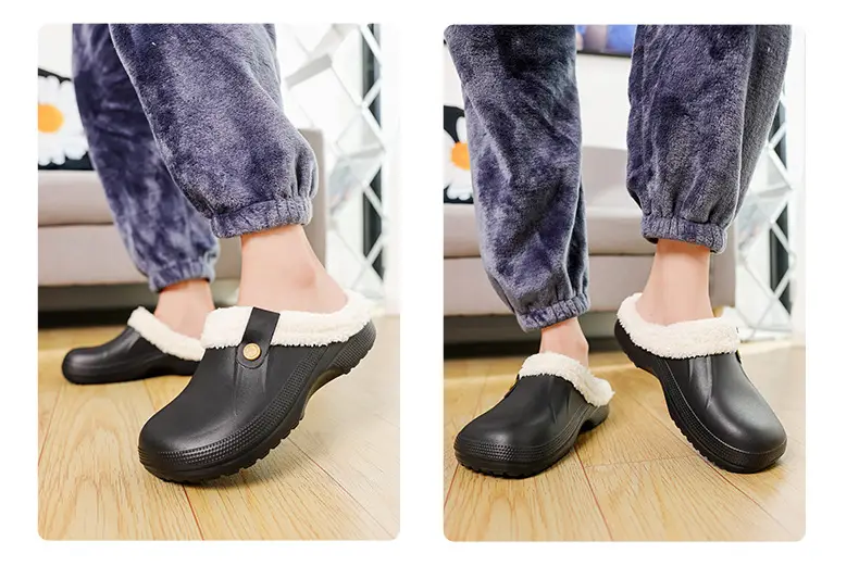 Winter plus size Cross-border fleece-lined New Household Cotton Slippers Women's Couples Baotou Cotton Shoes Men's Warm Mao Mao Shoes — feature 20