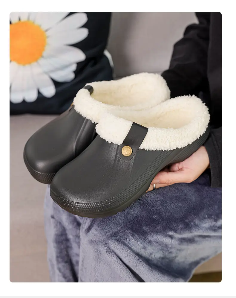 Winter plus size Cross-border fleece-lined New Household Cotton Slippers Women's Couples Baotou Cotton Shoes Men's Warm Mao Mao Shoes — feature 21
