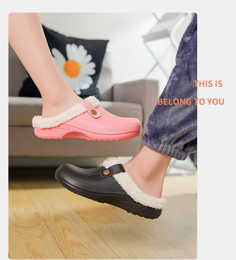 Winter plus size Cross-border fleece-lined New Household Cotton Slippers Women's Couples Baotou Cotton Shoes Men's Warm Mao Mao Shoes — feature 22