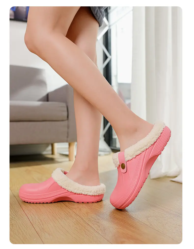 Winter plus size Cross-border fleece-lined New Household Cotton Slippers Women's Couples Baotou Cotton Shoes Men's Warm Mao Mao Shoes — feature 24