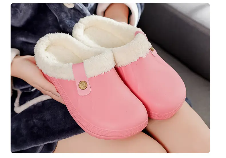 Winter plus size Cross-border fleece-lined New Household Cotton Slippers Women's Couples Baotou Cotton Shoes Men's Warm Mao Mao Shoes — feature 25