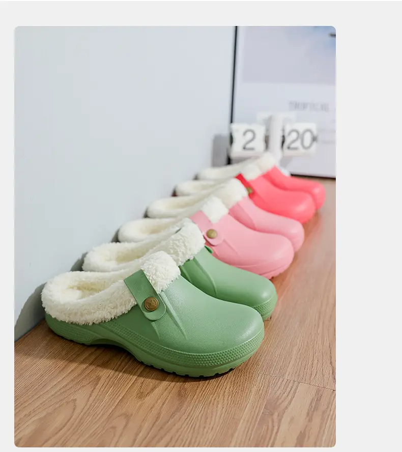 Winter plus size Cross-border fleece-lined New Household Cotton Slippers Women's Couples Baotou Cotton Shoes Men's Warm Mao Mao Shoes — feature 27