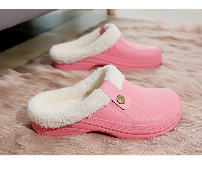 Winter plus size Cross-border fleece-lined New Household Cotton Slippers Women's Couples Baotou Cotton Shoes Men's Warm Mao Mao Shoes — feature 3