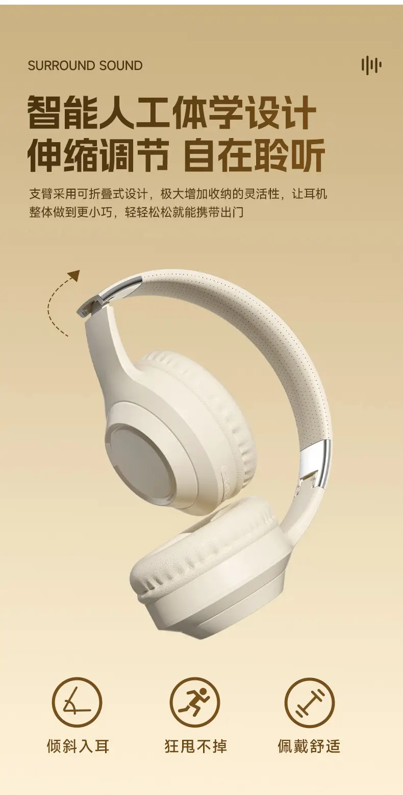 White Wireless Headset for Gaming & Music — feature 10