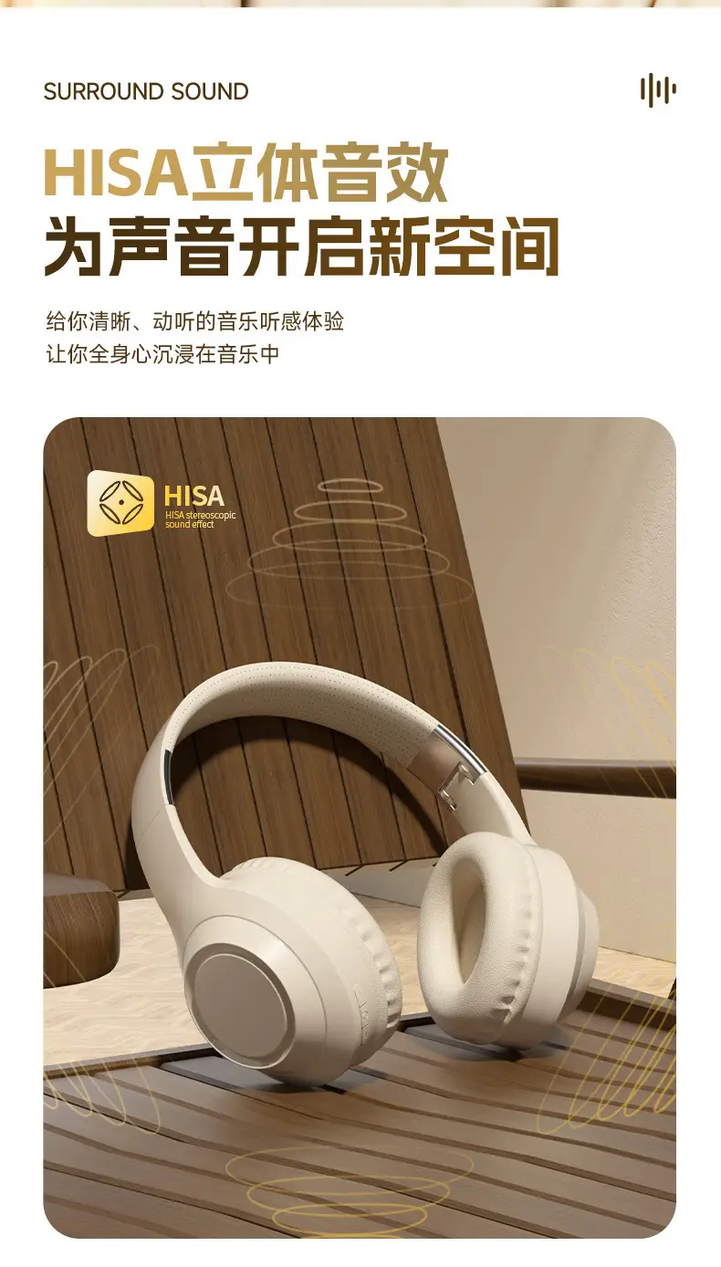 White Wireless Headset for Gaming & Music — feature 4
