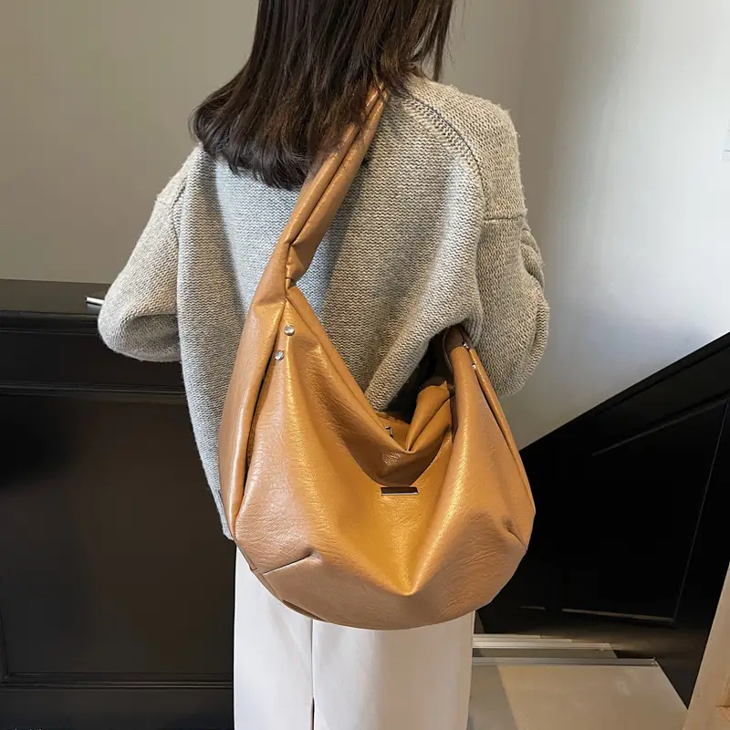 Women's Crossbody Tote Bag Brown Korean Style 2024 - Image 8