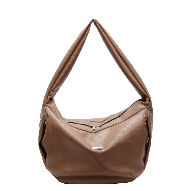 Women's Crossbody Tote Bag Brown Korean Style 2024 - Image 3