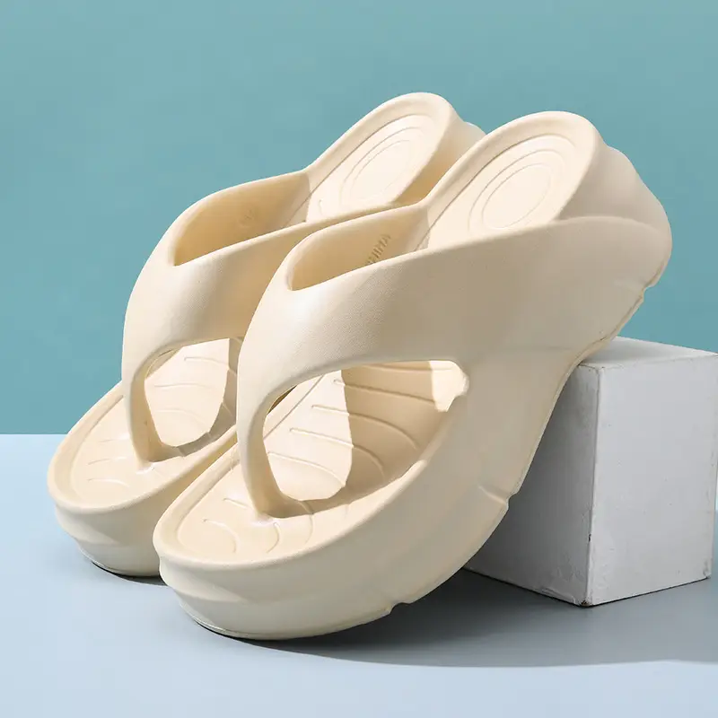 Women's Flip-Flops Summer Non-Stinky Foot Wear-Resistant Slippers EVA Home Non-Slip Wearing Heightened Shit-Treading Sandals - Image 6