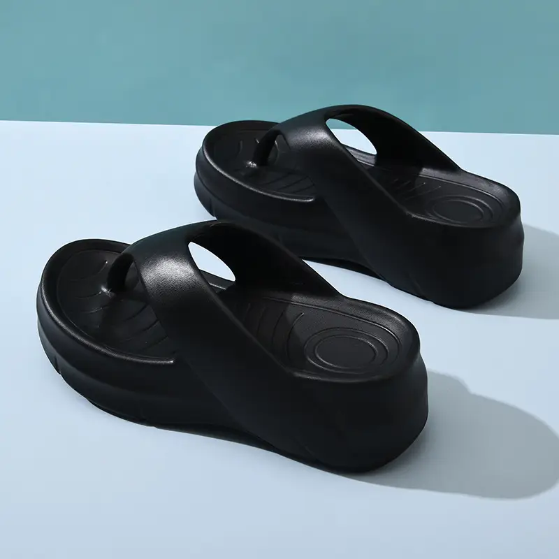 Women's Flip-Flops Summer Non-Stinky Foot Wear-Resistant Slippers EVA Home Non-Slip Wearing Heightened Shit-Treading Sandals - Image 7