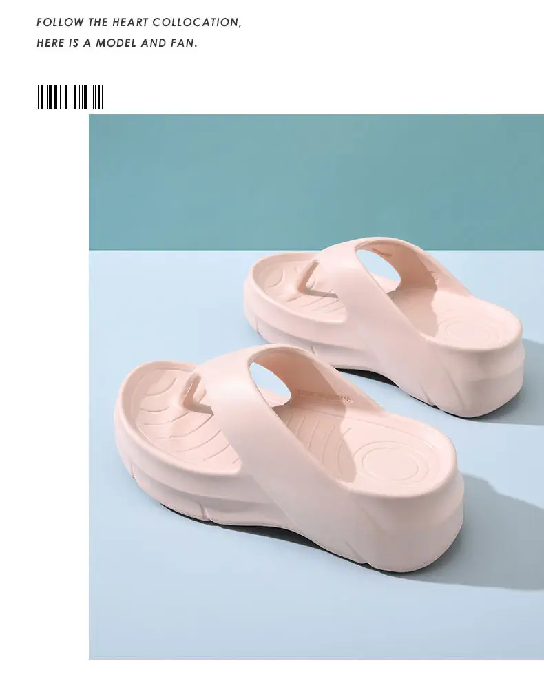 Women's Flip-Flops Summer Non-Stinky Foot Wear-Resistant Slippers EVA Home Non-Slip Wearing Heightened Shit-Treading Sandals — feature 16