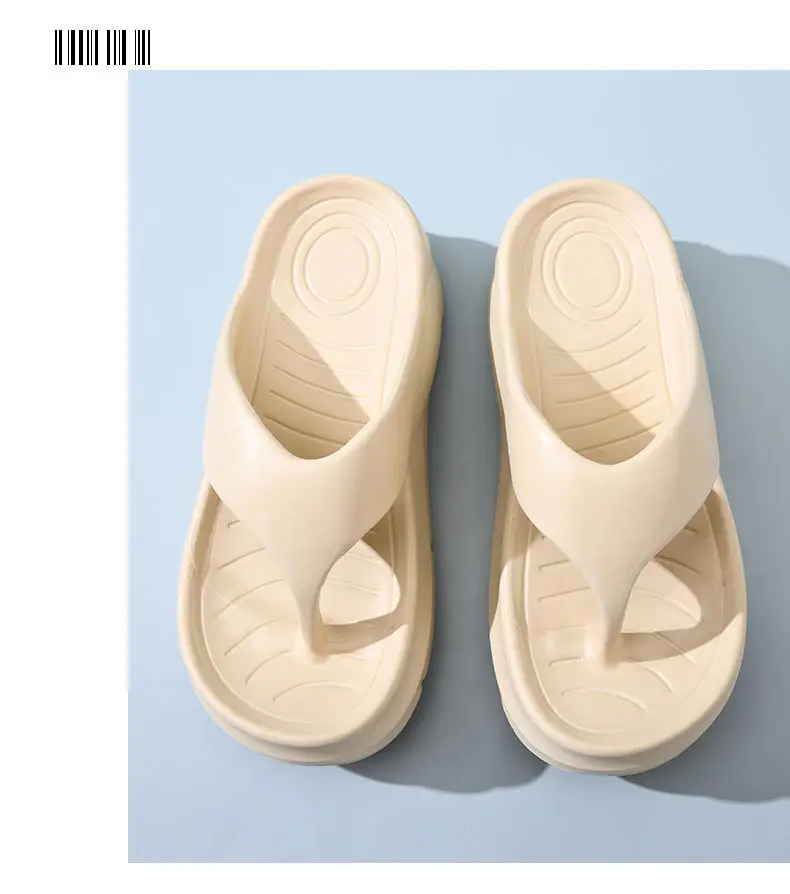 Women's Flip-Flops Summer Non-Stinky Foot Wear-Resistant Slippers EVA Home Non-Slip Wearing Heightened Shit-Treading Sandals — feature 21