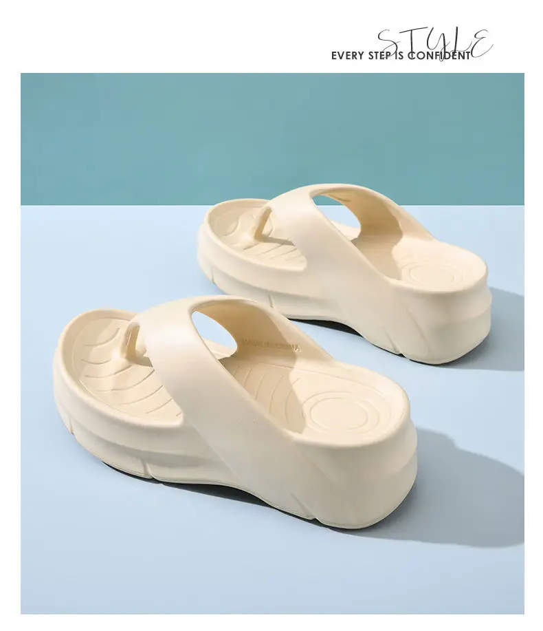 Women's Flip-Flops Summer Non-Stinky Foot Wear-Resistant Slippers EVA Home Non-Slip Wearing Heightened Shit-Treading Sandals — feature 22