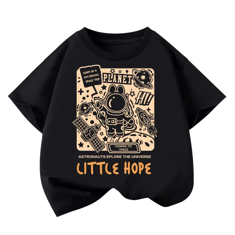 Boys Cotton T-Shirt Yellow Wall Hope Design Large - Image 6