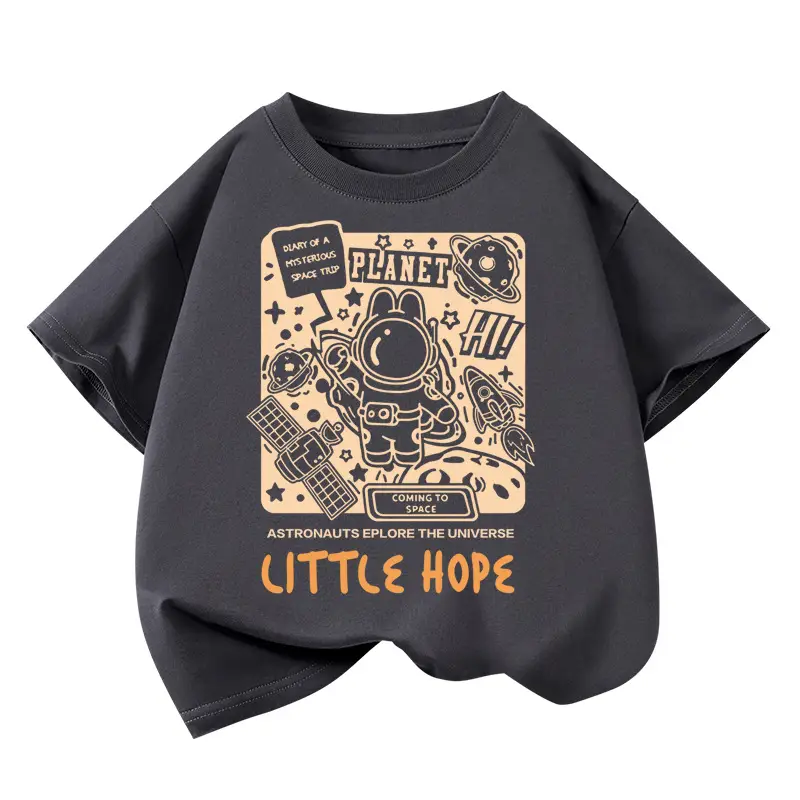 Boys Cotton T-Shirt Yellow Wall Hope Design Large - Image 7
