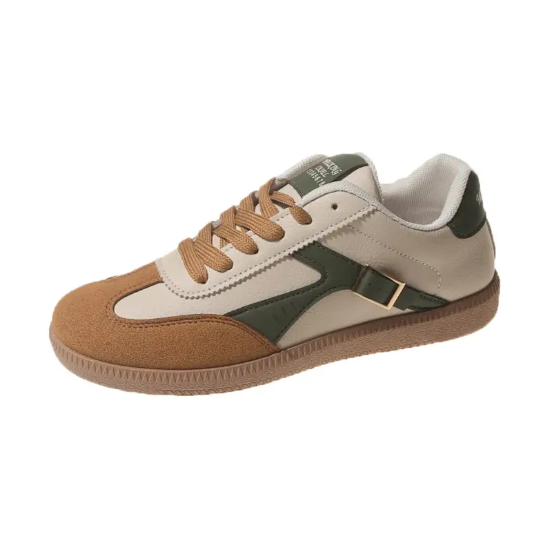 Women's Brown & White Lace-Up College Sneakers - Image 5