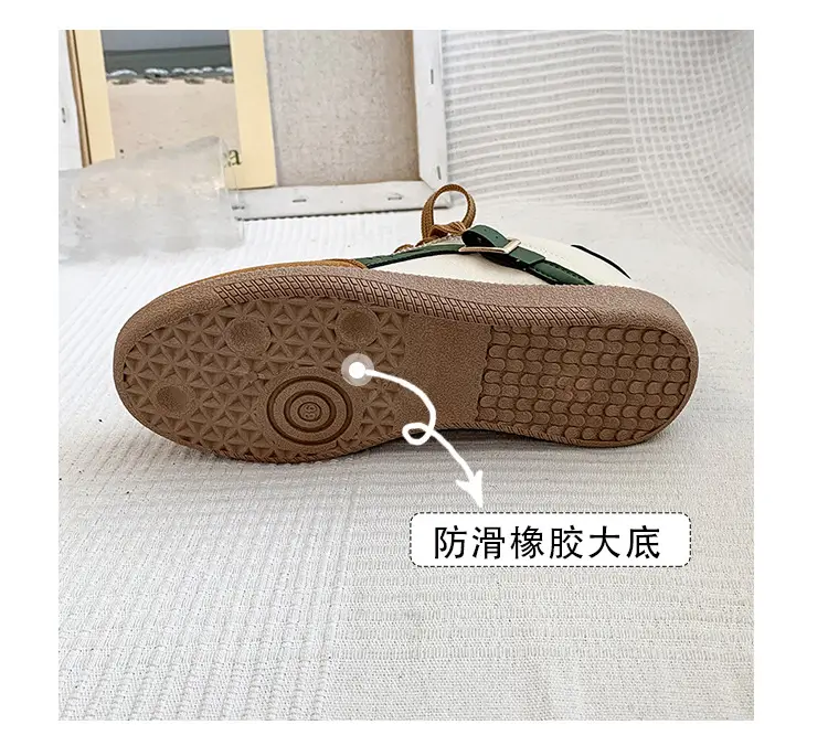 Women's Brown & White Lace-Up College Sneakers β feature 2