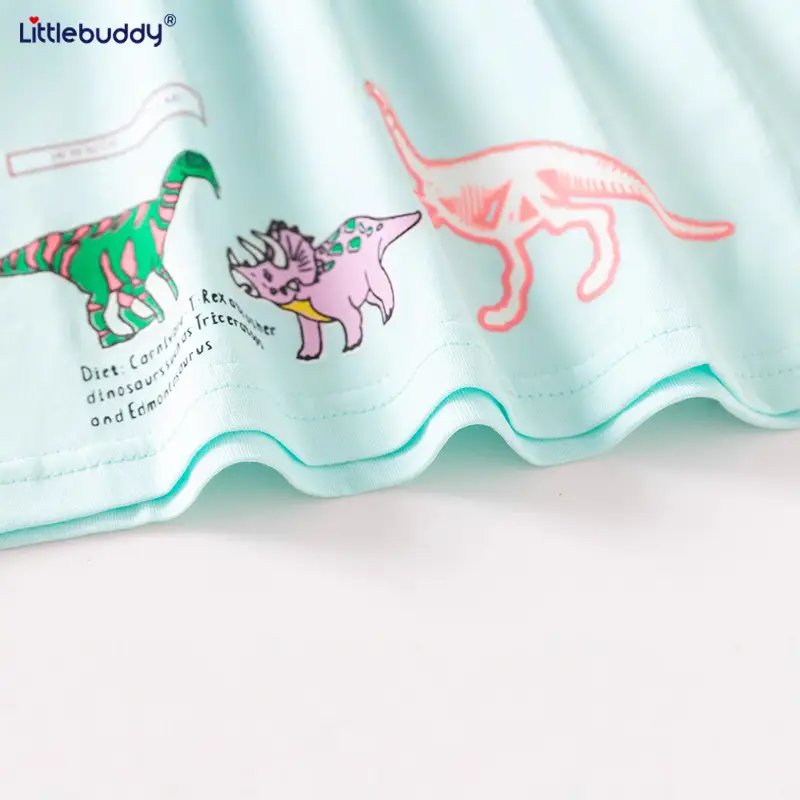 2025 Boys Pure Cotton Dinosaur Print T-Shirt - Image 4
