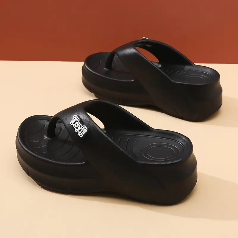 Flip-flops women's summer outdoor beach non-stinky feet sandals home wear-resistant height-increasing non-slip all-match high-end slippers - Image 7