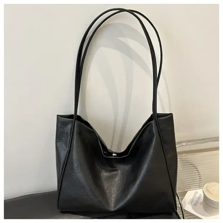 Women's 2024 Winter Retro Tote Bags Brown Black Brown — feature 14