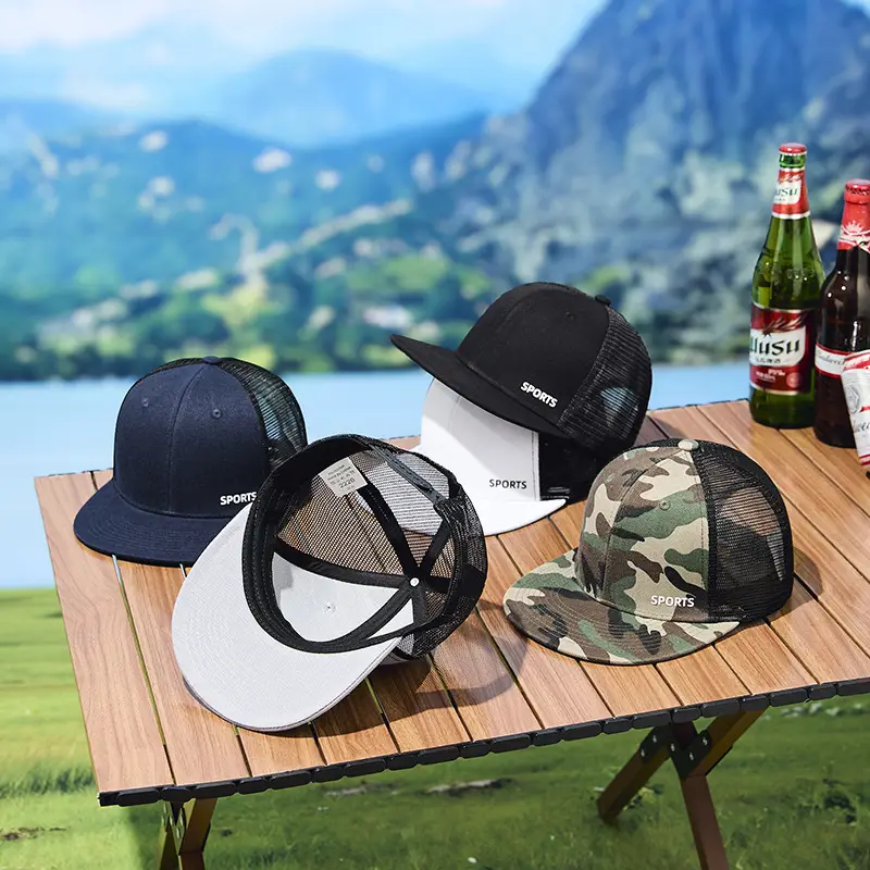 Black Mesh Sports Cap with Logo - Image 12