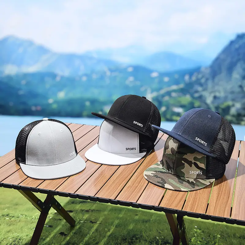 Black Mesh Sports Cap with Logo - Image 13