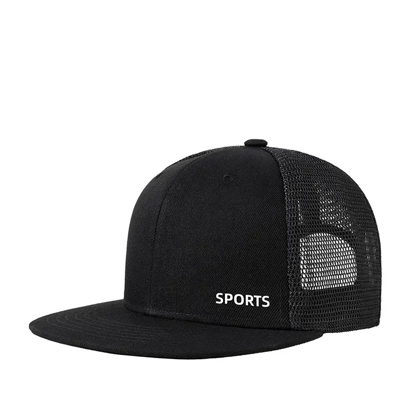 Black Mesh Sports Cap with Logo - Image 15