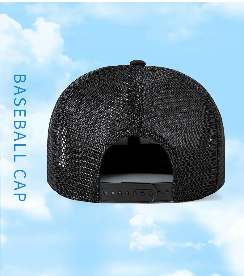 Black Mesh Sports Cap with Logo — feature 14
