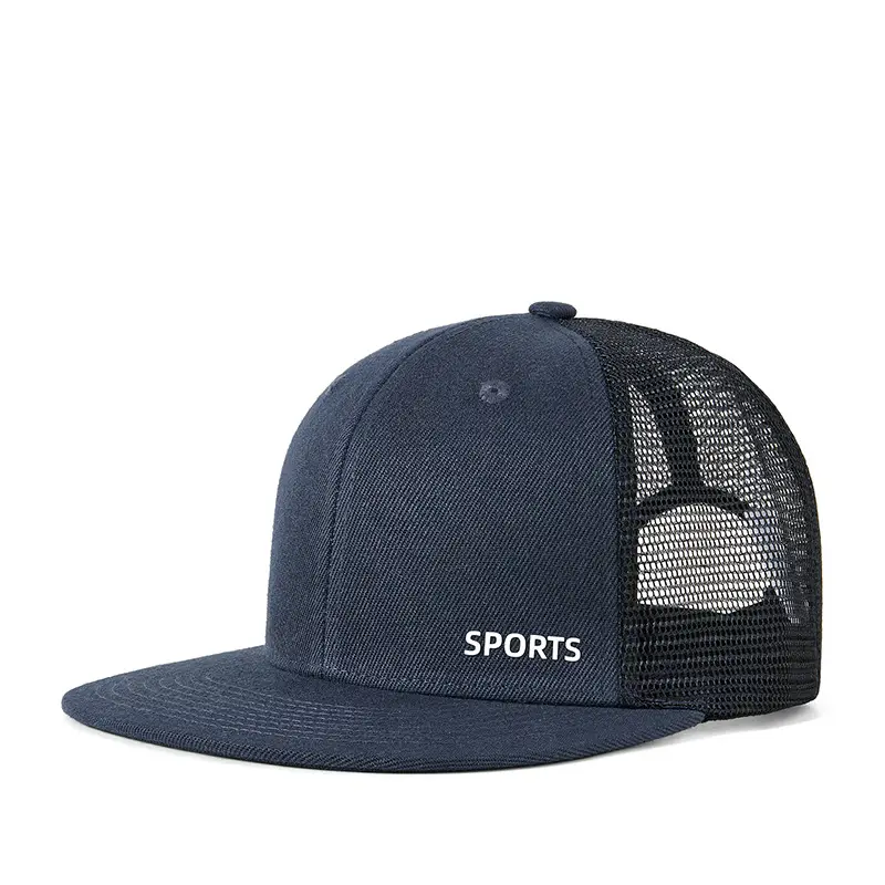 Black Mesh Sports Cap with Logo - Image 2