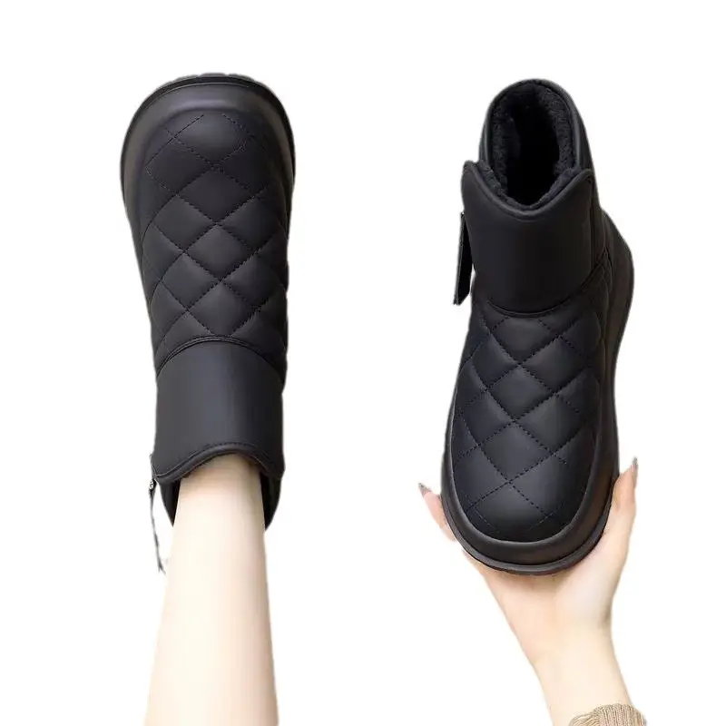 Women's White Fleece-Lined Snow Boots 2024 - Image 7