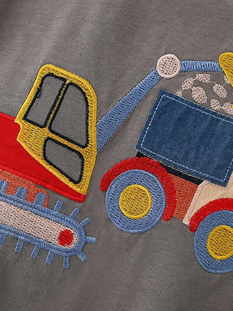 Malwee Boys Summer T-Shirt Grey Cotton Round Neck Casual - Image 4