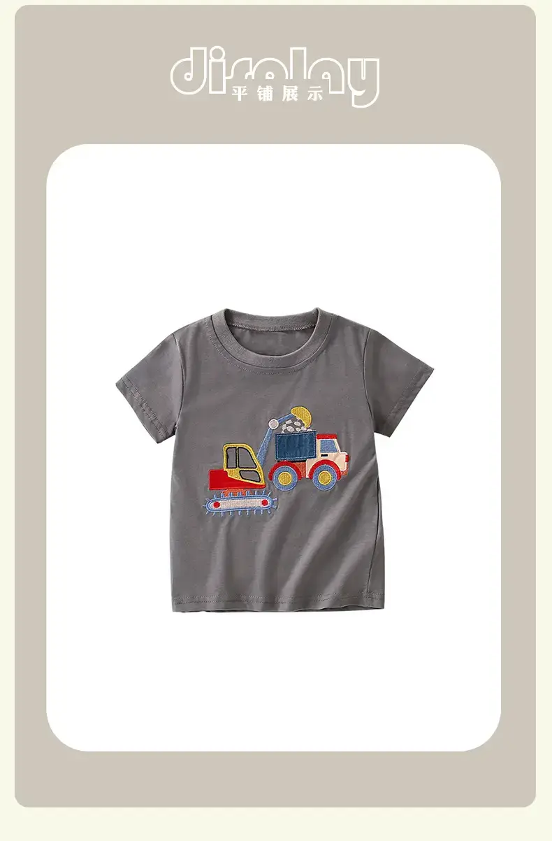 Malwee Boys Summer T-Shirt Grey Cotton Round Neck Casual — feature 11