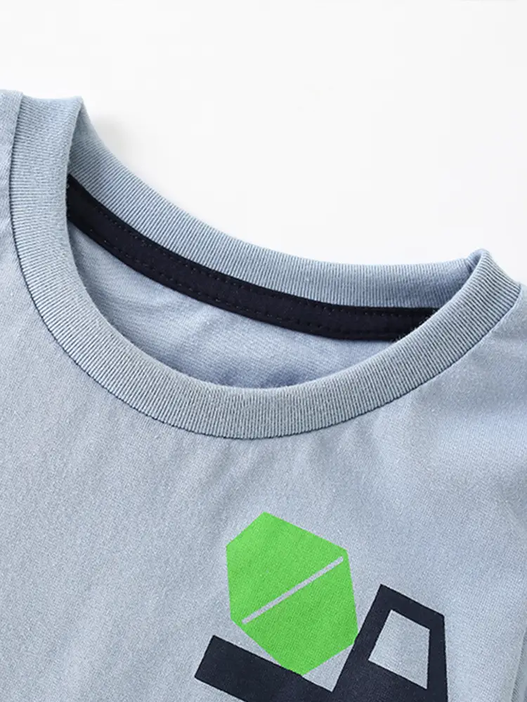 Malwee Boys Light Blue T-Shirt Summer Casual Round Neck - Image 3