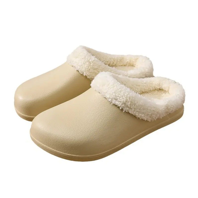 Cotton Slippers Women's Winter fleece-lined Thickened Heightened Mao Mao Shoes Non-slip Wear-resistant Non-smelly Feet All-match Baotou Cotton Shoes - Image 7