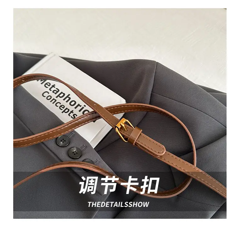 Women's Red Leather Bucket Bag 2024 Winter New — feature 5