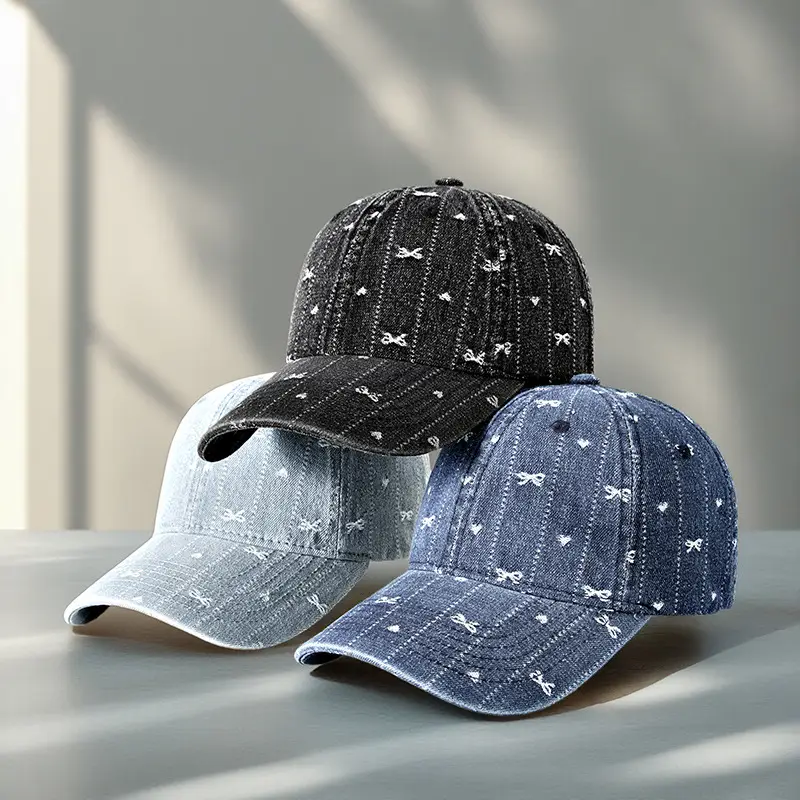 Korean Style Starry Denim Cap for Men Women - Image 6