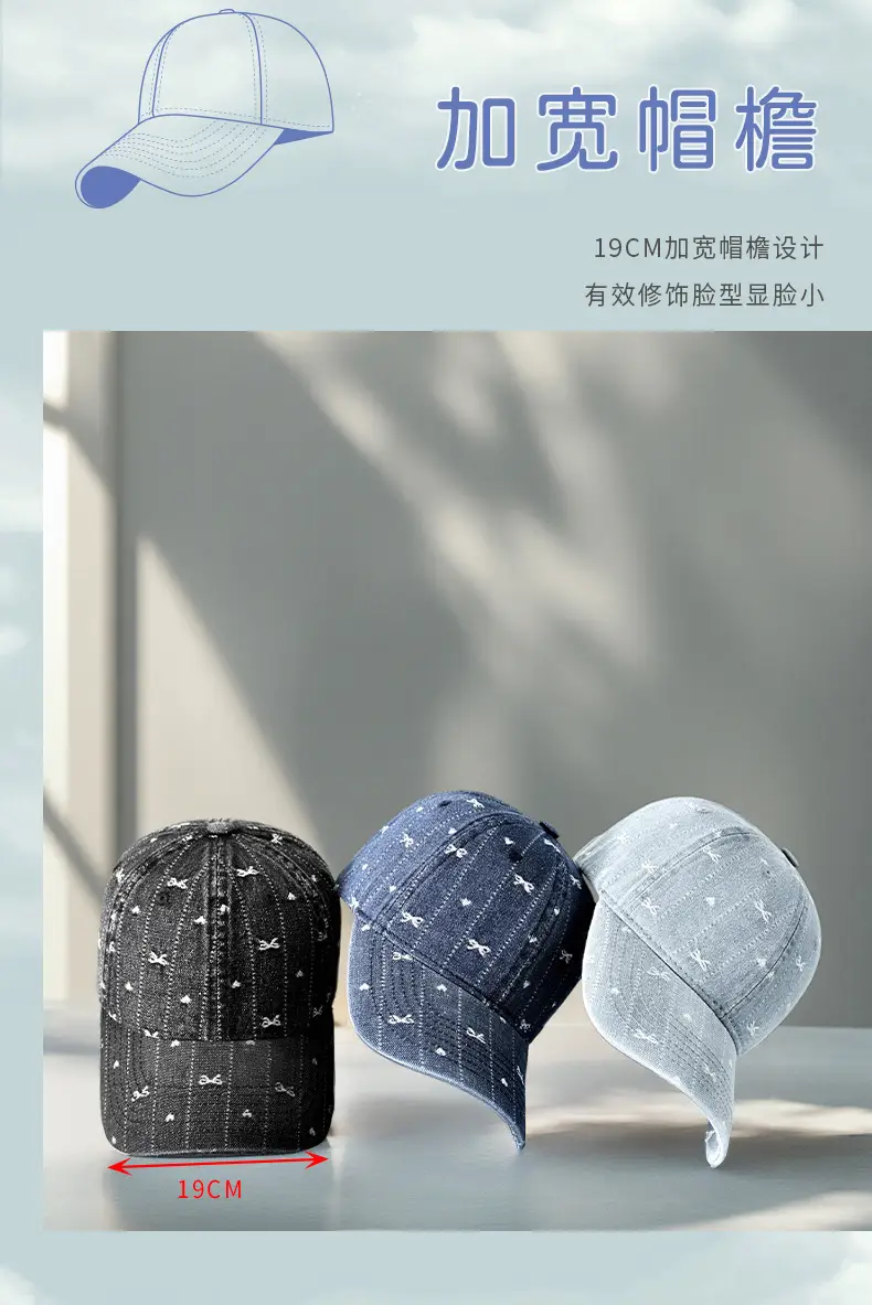 Korean Style Starry Denim Cap for Men Women — feature 15