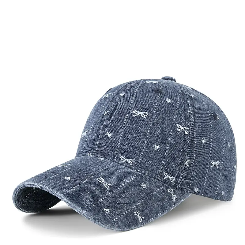 Korean Style Starry Denim Cap for Men Women - Image 2