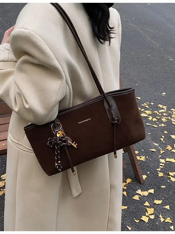 Black Crossbody Tote Bag for Women 2024 Winter Commute - Image 5