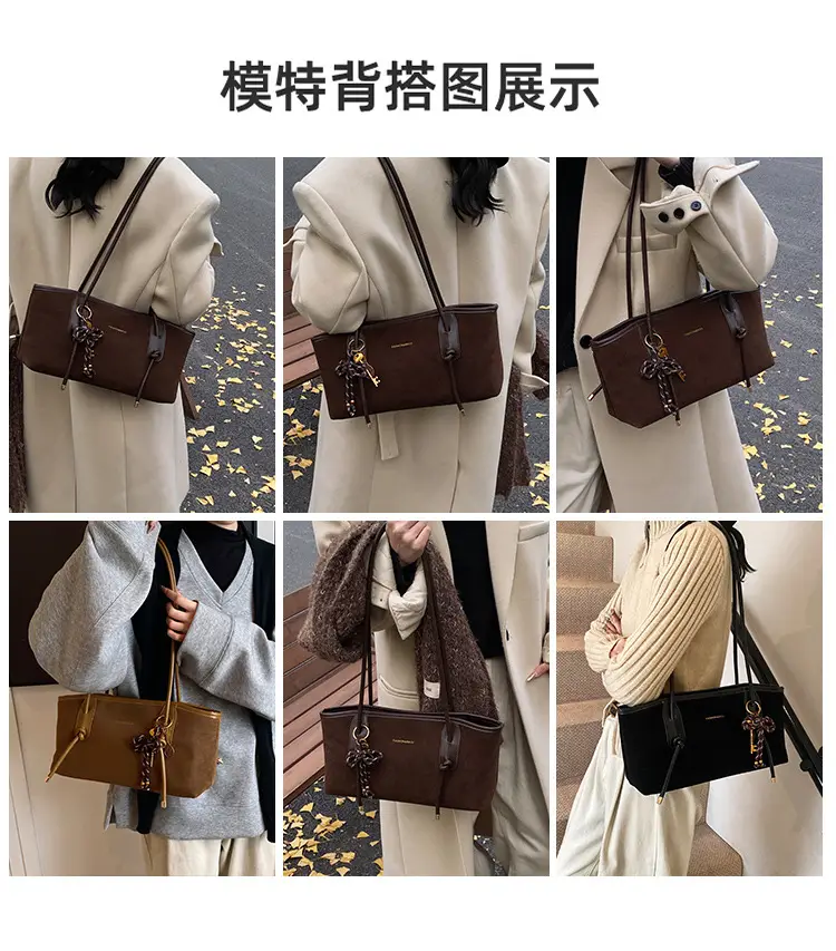 Black Crossbody Tote Bag for Women 2024 Winter Commute — feature 7