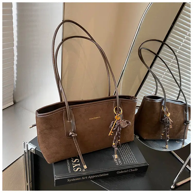 Black Crossbody Tote Bag for Women 2024 Winter Commute - Image 3