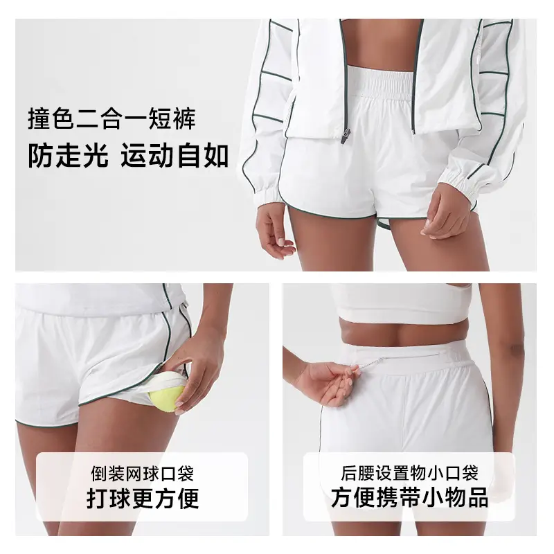 Dark Blue Fitness Pocket Sports Shorts Running Shorts