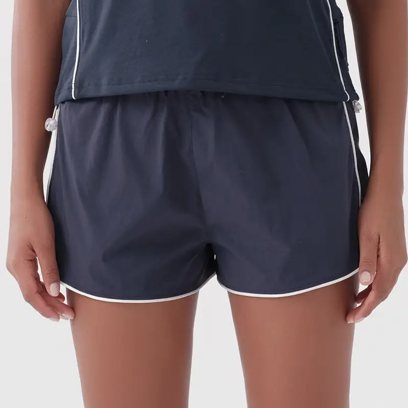 Dark Blue Fitness Pocket Sports Shorts Running Shorts