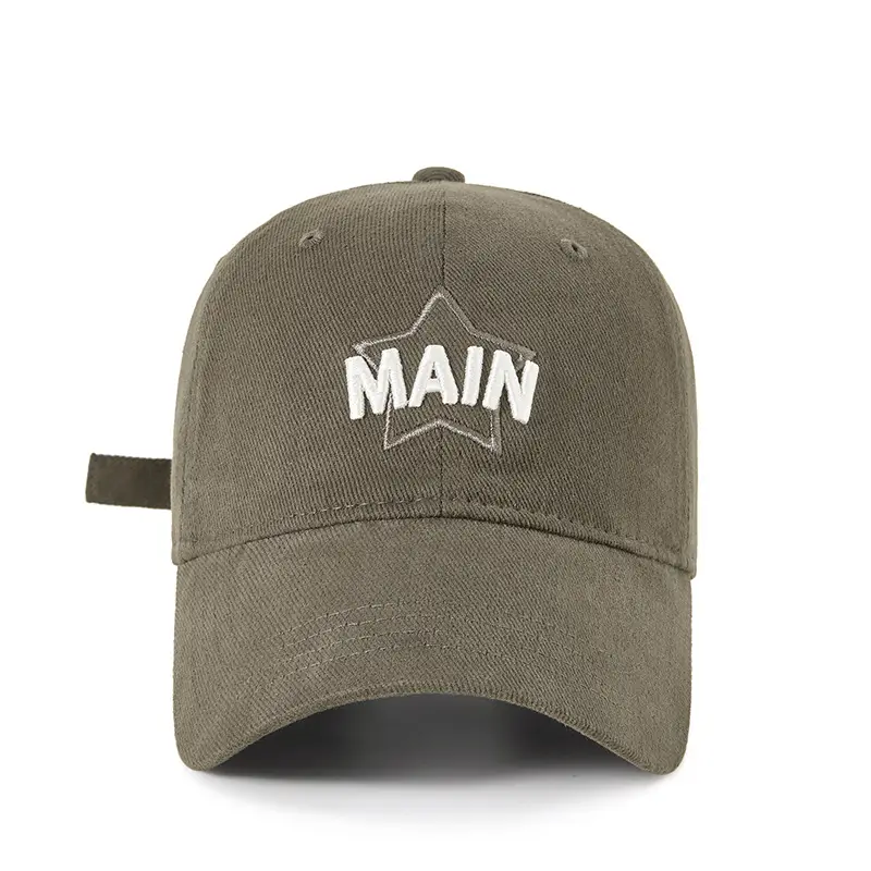 Main Star Logo Cycling Sun Hat Olive Green